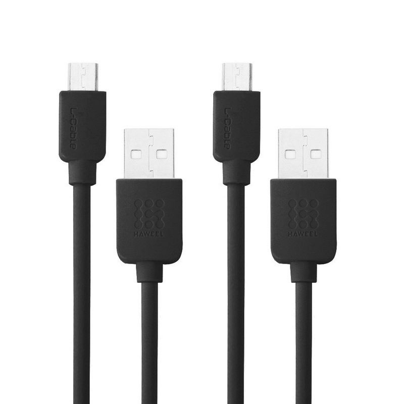 Wewoo 2-Pack 1m High-Speed Micro USB to USB Data Sync and Charge Cable for Samsung Galaxy, Huawei, Xiaomi, LG, HTC and More