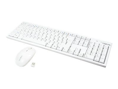 2direct Wireless Keyboard and Mouse Combo - 2.4GHz, German, White