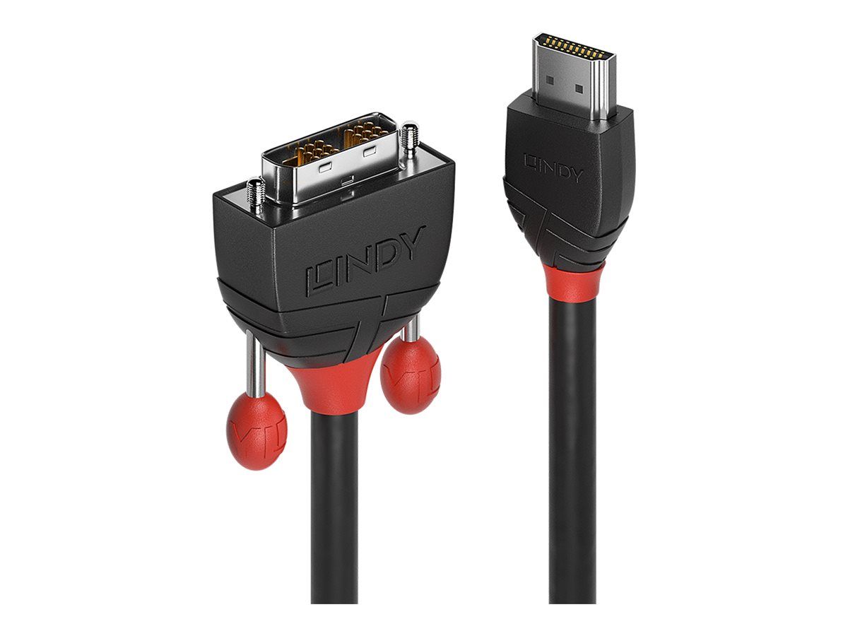 Lindy Black Line HDMI to DVI-D Adapter Cable - 10m, Triple Shielded