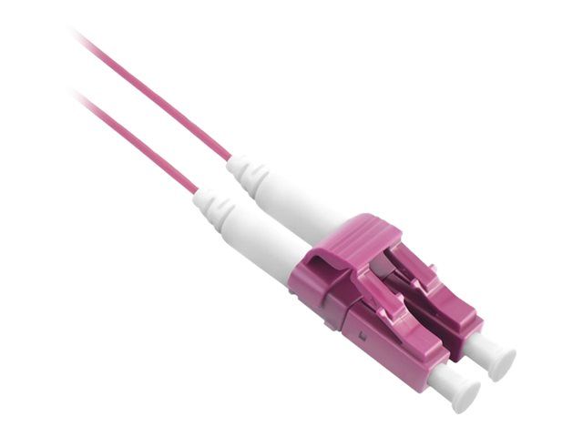 Secomp Roline Slim - Multi-Mode LC to LC Duplex Fiber Optic Cable - 1m, OM4, 50/125 Microns, Halogen-Free, Violet