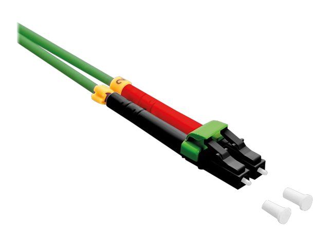 Secomp OM5 Multi-Mode LC Cable, 10m, Duplex, 50/125 μm, Halogen-Free, Green