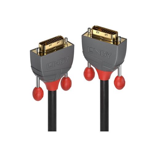 Cable de Lindy Línea Anthra - Conexión doble - 1 m - Negro