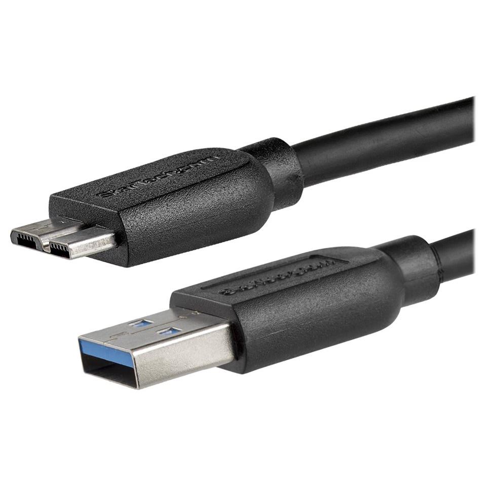 Cable StarTech.com SuperSpeed USB 3.0 de 2 metros, Tipo A Slim a Micro B
