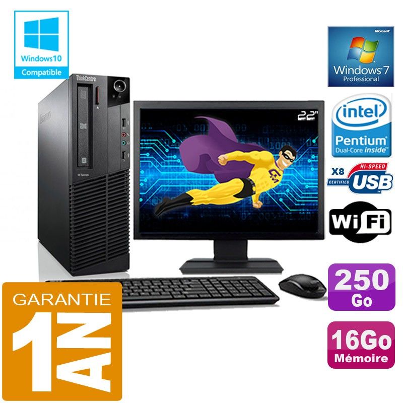PC de escritorio Lenovo M92p SFF - Intel G630, 16 GB de RAM, 250 GB SSD, WiFi, Windows 7 Pro