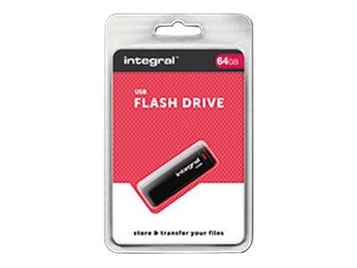 Unidad Flash USB Integral - 64 GB - USB 2.0 - Negro
