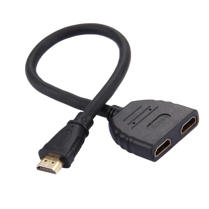Adaptador Weweo HDMI de 30 cm con doble entrada femenina