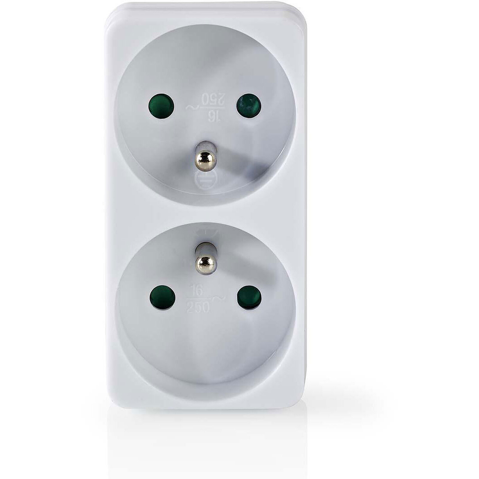 Nedis 2-socket wall-mounted power strip (White)