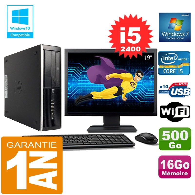 HP Compaq Elite 8300 SFF Desktop PC - Core i5, 16GB RAM, 500GB HDD, WiFi, Windows 7 Pro