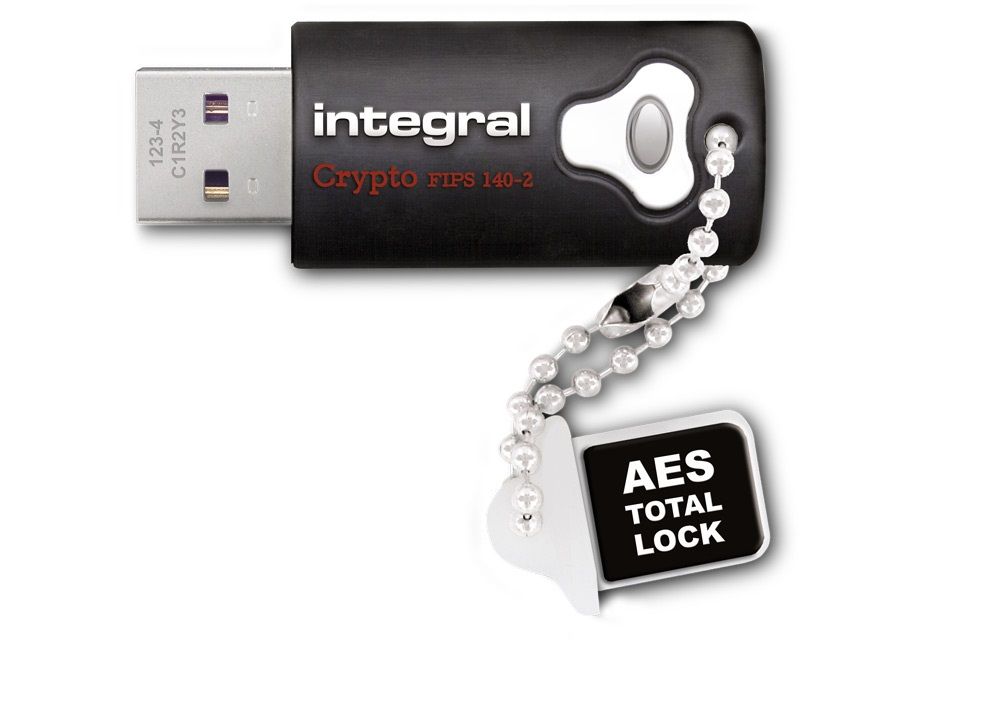 Unidad USB criptada Integral Memory - 32 GB - USB 3.0 - Nivel 2 FIPS 140-2