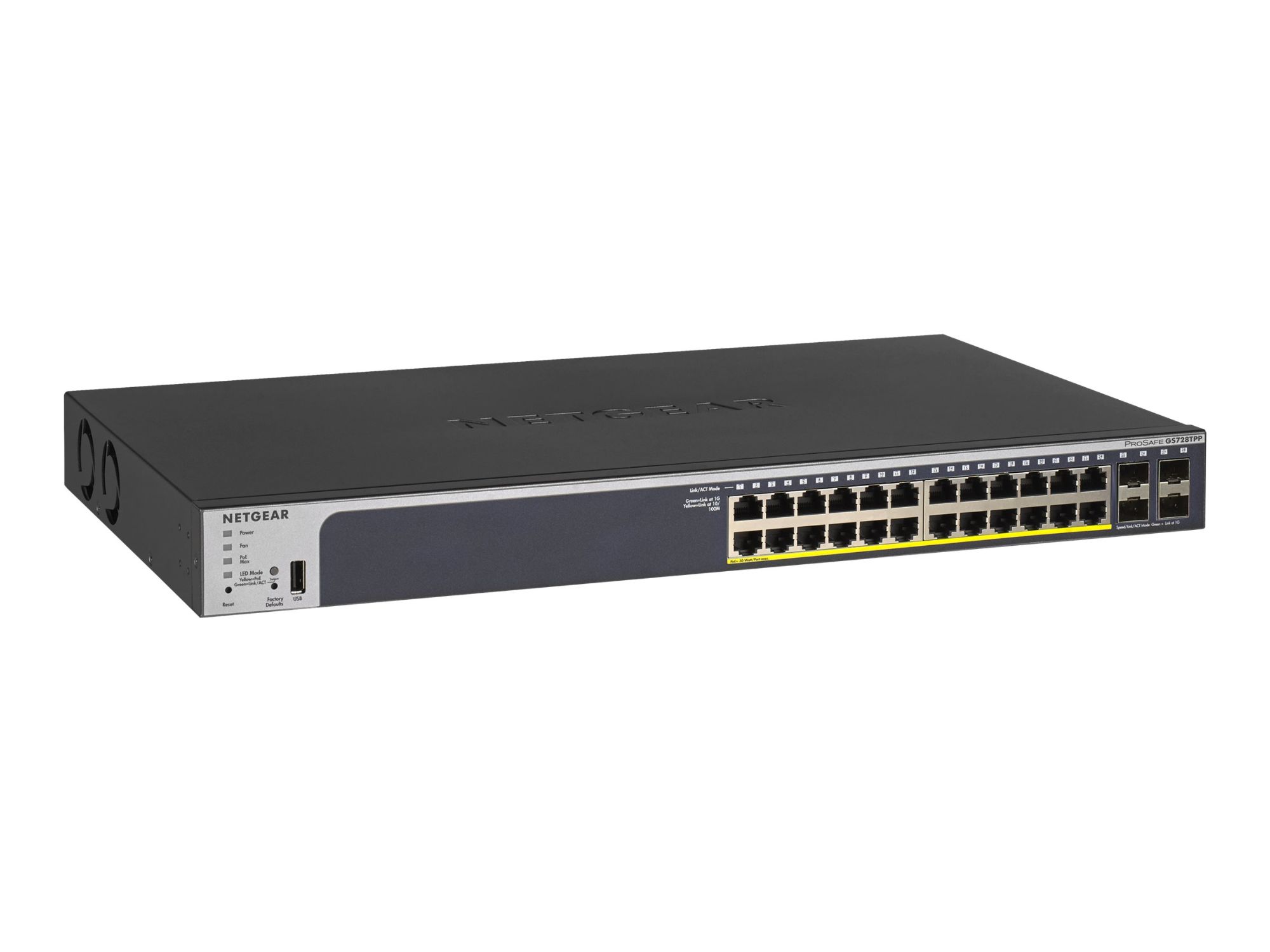 Netgear Pro GS728TPPv2 - 24-Port PoE+ Switch with 4 Gigabit SFP