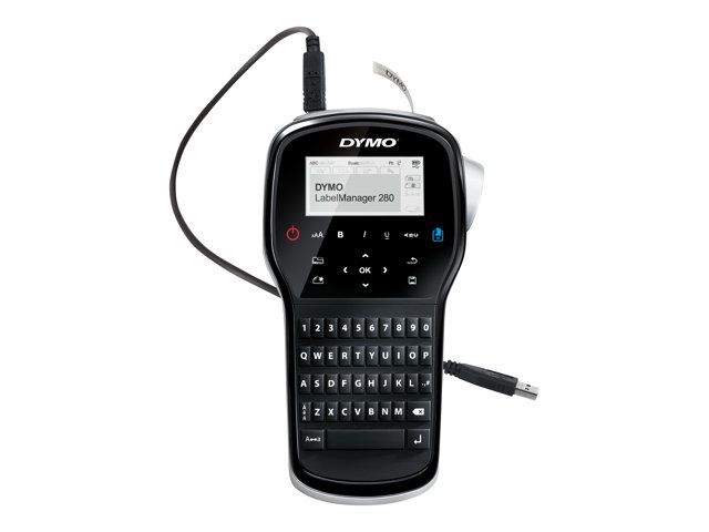 Imprimante d'étiquettes Dymo LabelManager 280 - Noir et blanc - Rouleau de 1,2 cm - USB