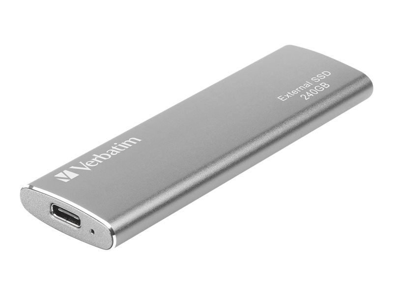 Verbatim Vx500 - 240GB SSD - Portable External Drive - USB-C - Stellar Gray