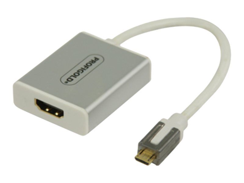 Bandridge Profigold Audio/Video Adapter - 0.2 mm², 20cm, Double Shielded, White