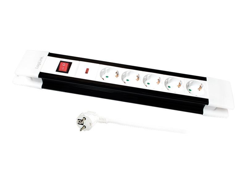 2direct Power Distribution Unit, 250V AC, 3500W, 5 Output Connectors, 3m Cable, Black/White