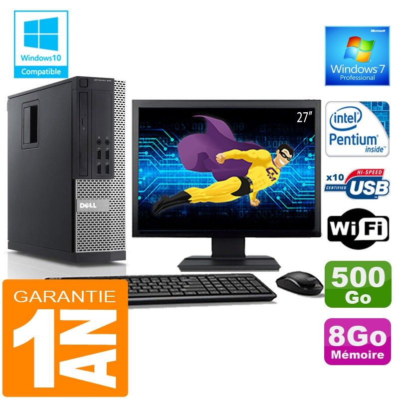 Dell 990 SFF PC - Intel G840, 8GB RAM, 500GB HDD, WiFi, Windows 7 Pro