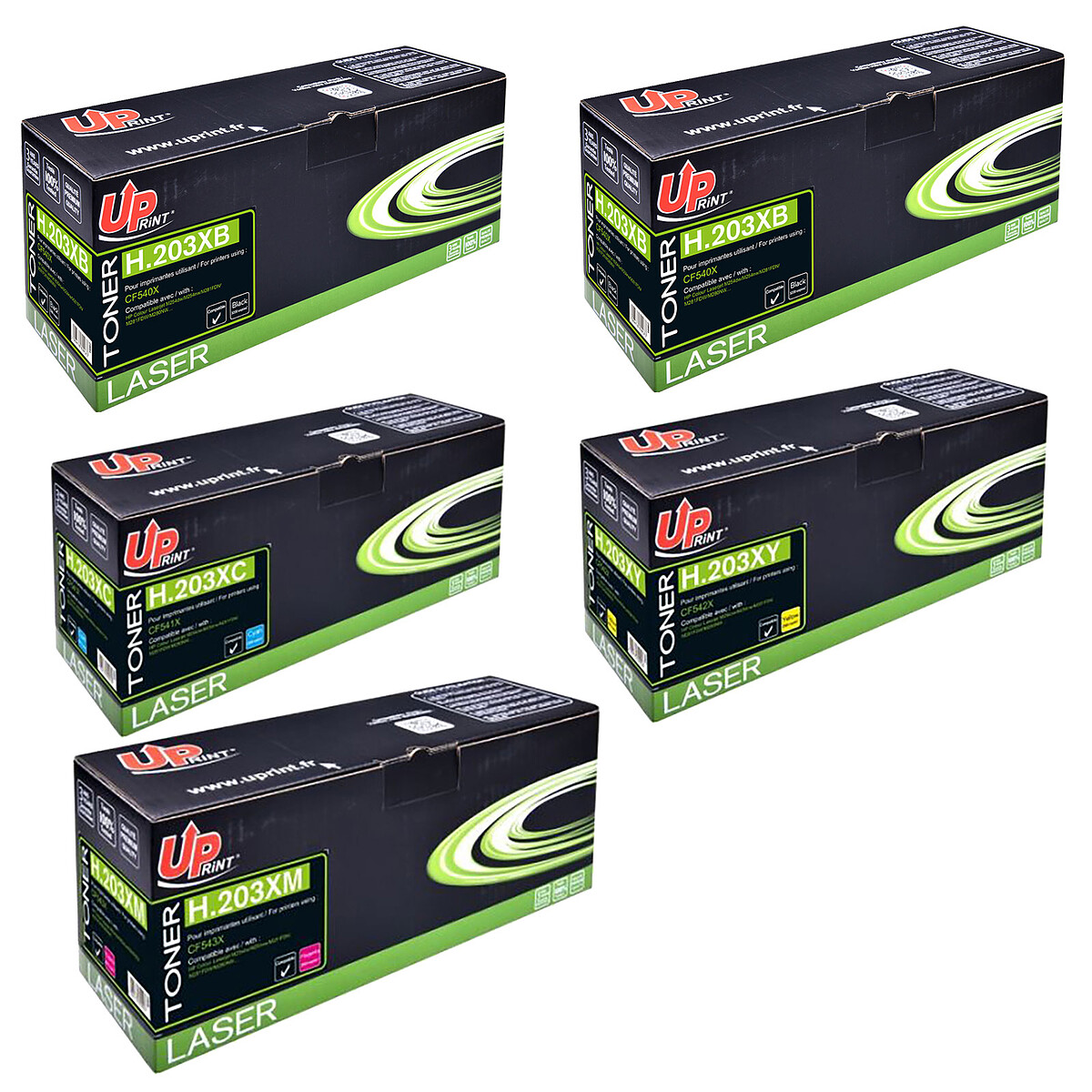 UPrint Multipack compatible HP 203X (2x noir, 1x cyan, 1x magenta, x1 jaune)
