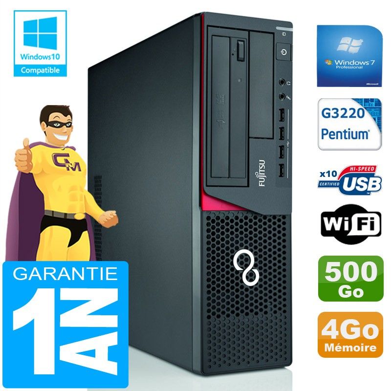 Fujitsu Esprimo E720 E85+ SFF Computer - 4GB RAM, 500GB HDD, WiFi, Windows 7 Pro