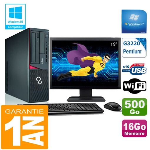 PC Fujitsu Esprimo E720 E85+ SFF - 16GB RAM, 500GB HDD, Wifi, Windows 7 Pro