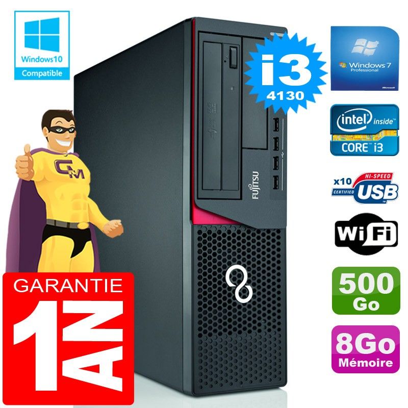 Fujitsu Esprimo E720 E85+ SFF Core i3-4130 8GB RAM 500GB HDD WiFi Windows 7