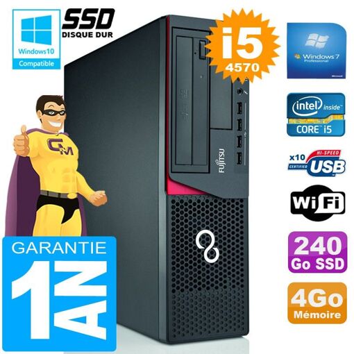 Fujitsu Esprimo E720 E85+ SFF, Intel Core i5-4570, 4GB RAM, 240GB SSD, WiFi, Windows 7