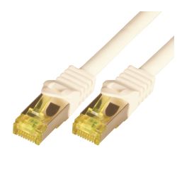 M-Cab Raw Network Cable - 50cm, CAT7, SFTP, PiMF, Halogen-Free, Molded, Hook-Less - White