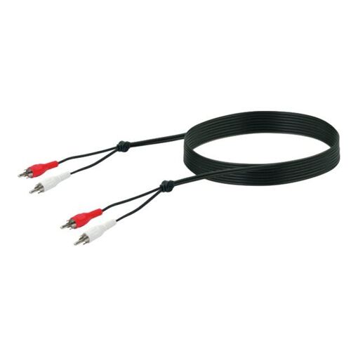 Schwaiger Audio Cable - 10m, Composite Audio, RCA Male to Male, Black