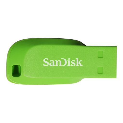 Tarjeta USB Sandisk Cruzer Blade - 64 GB - USB 2.0 - Verde Eléctrico