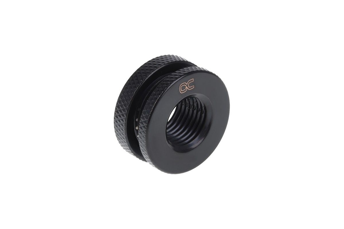 Alphacool Short Wall Mount Fitting 1/4" - Black