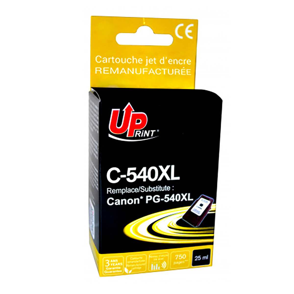 UPrint Cartouche compatible Canon PG-540XL C-540XL (Noir)