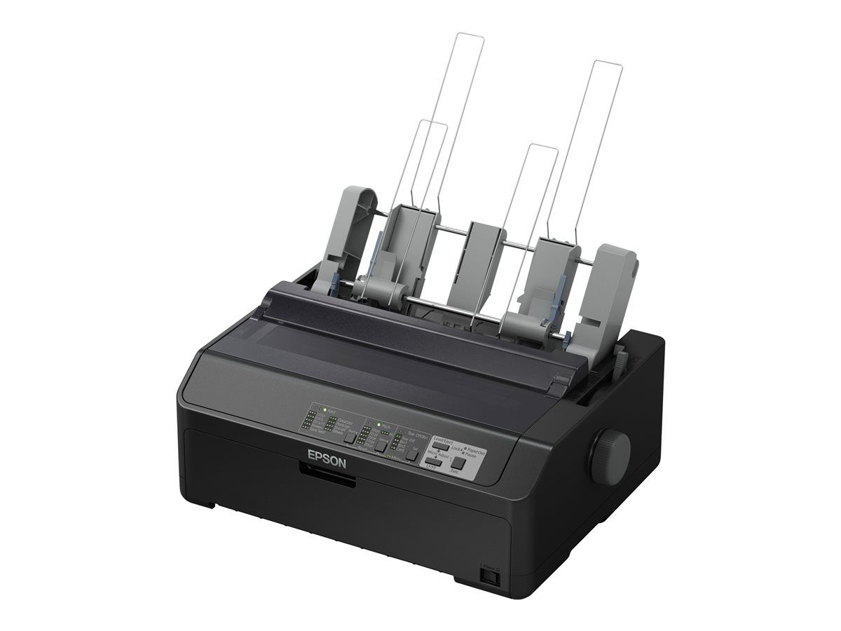 Epson LQ 590IIN Dot Matrix Printer - Monochrome - Roll (21.6 cm), JIS B4, 254 mm Width - 360 x 180 dpi - 24 Pin - Up to 584 char/sec - Parallel, USB 2.0, LAN, Serial