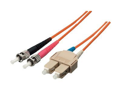 Digital Data Communications Equip Pro - SC to ST Single-Mode Fiber Optic Cable - 3m, Duplex, 9/125 µm, OS2, Halogen-Free