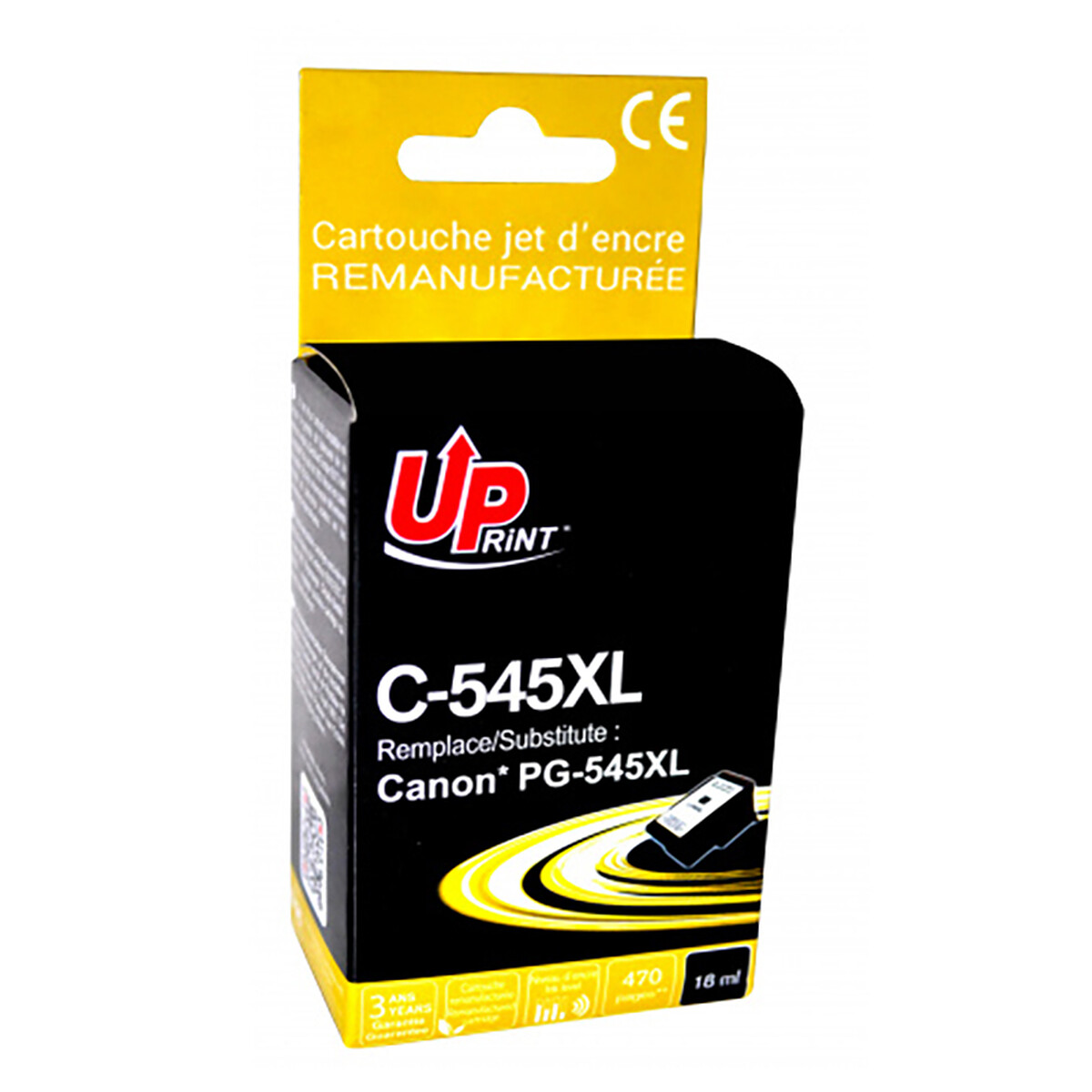 UPrint Cartouche compatible Canon PG-545XL C-545XL (Noir)