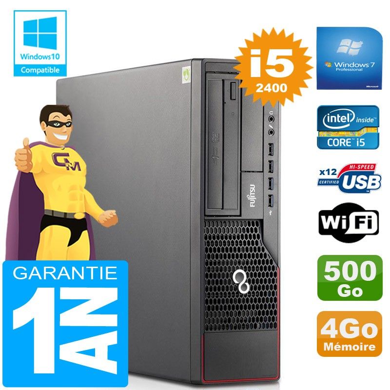 Fujitsu Esprimo E700 E90+ SFF Core i5-2400 4GB RAM 500GB HDD WiFi Windows 7