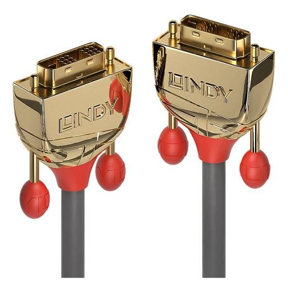Lindy Gold DVI Cable - 15m Round - Gray
