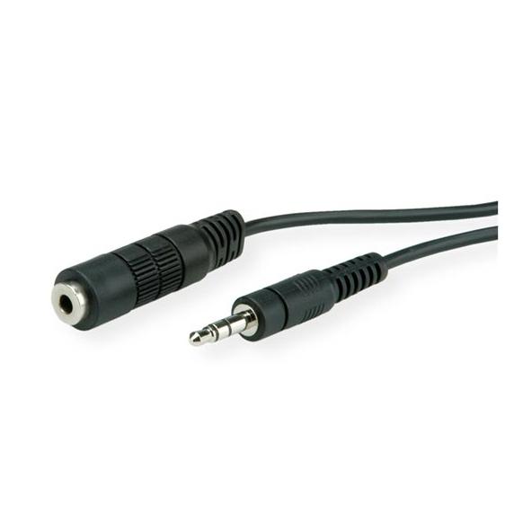 Secomp Audio Cable Extension - 3.5mm Stereo Male to Female - Shielded - Black