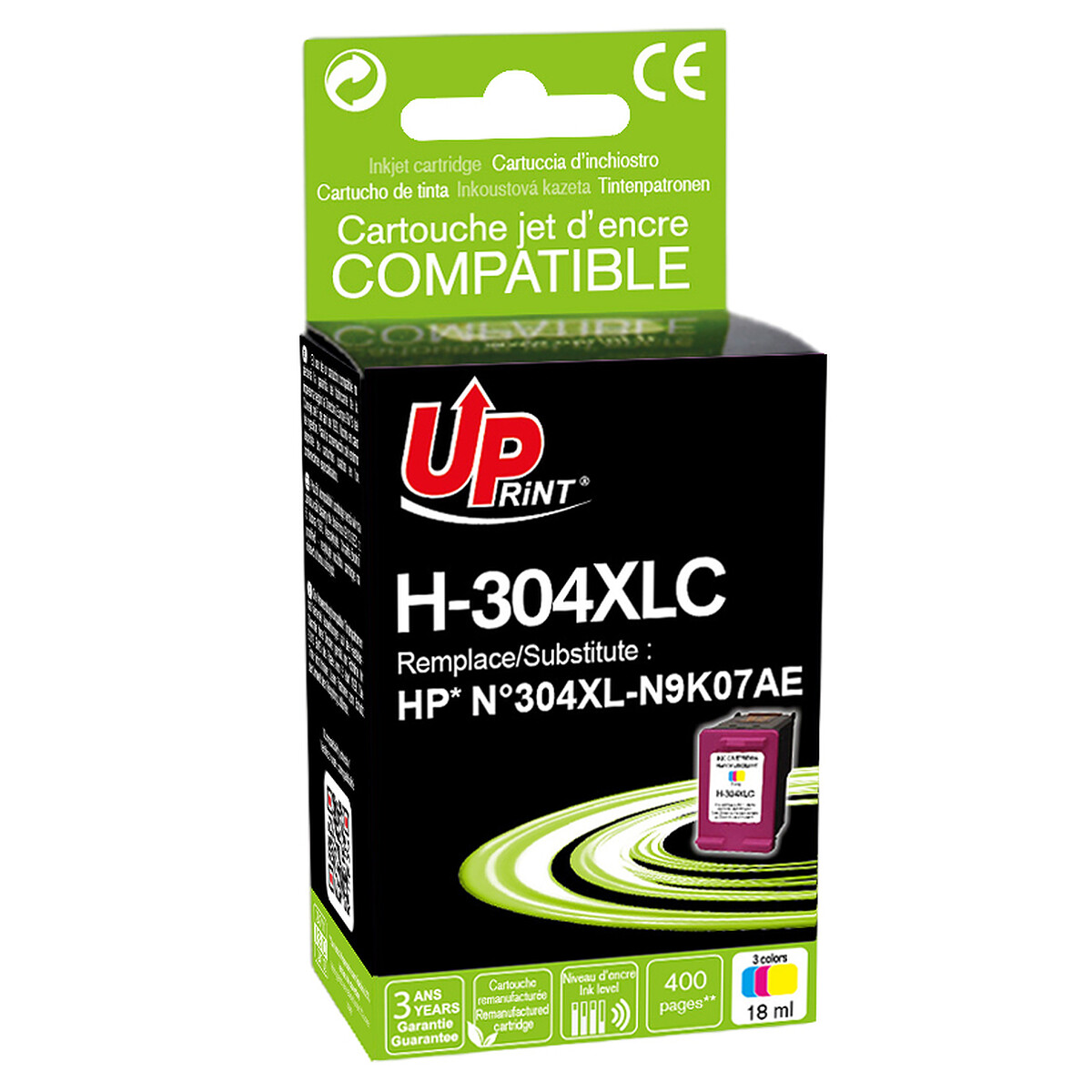 UPrint Cartouche compatible HP 304XL-N9K07AE (Couleur)