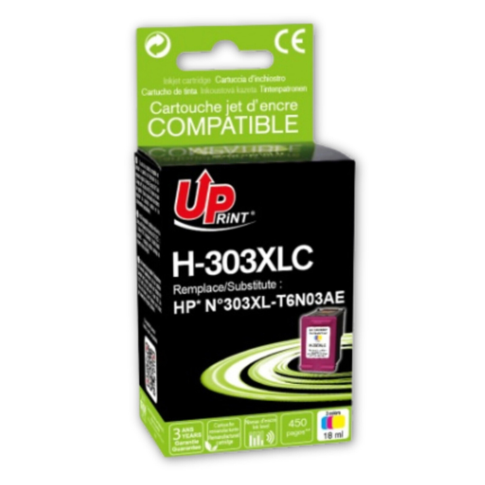 UPrint HP 303XL-T6N03AE Compatible Cartridge (Colour)