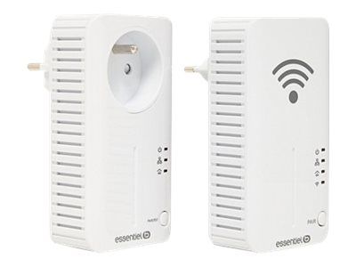 Essentiel B HomePlug AV (HPAV) Powerline Adapter Kit 500+ Duo (Wall Mount, Pack of 2)