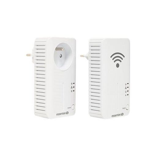 Essentiel B HomePlug AV (HPAV) Powerline Adapter Kit 500+ Duo (Wall Mount, Pack of 2)