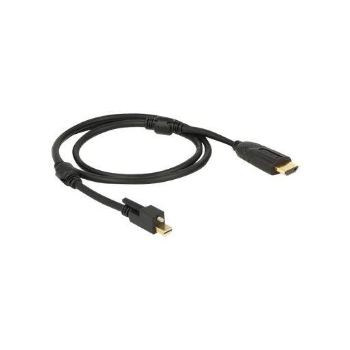 Câble adaptateur Delock - Mini DisplayPort mâle à HDMI mâle - 2 m - noir - compatible 4K