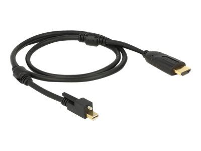 Cable adaptador Delock - Mini DisplayPort macho a HDMI macho - 2 m - negro - soporte 4K