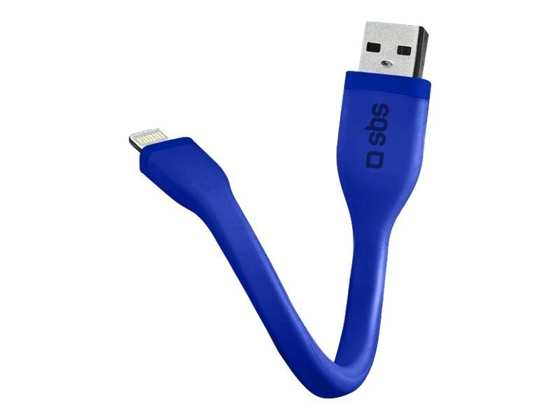 SBS Lightning Cable - 12cm, Blue