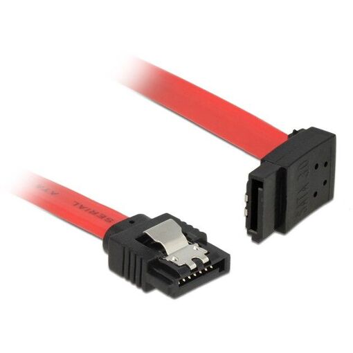 Câble SATA Delock - 50 cm, Connecteur à angle gauche, Rouge