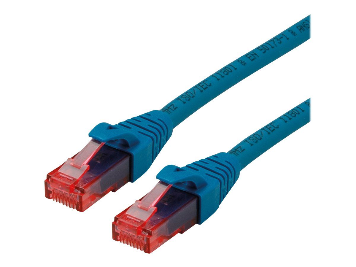 Cable de conexión Secomp RJ-45 (M) a RJ-45 (M) - 3 m - UTP - CAT 6 - sin halógeno, moldeado, bloqueado - azul