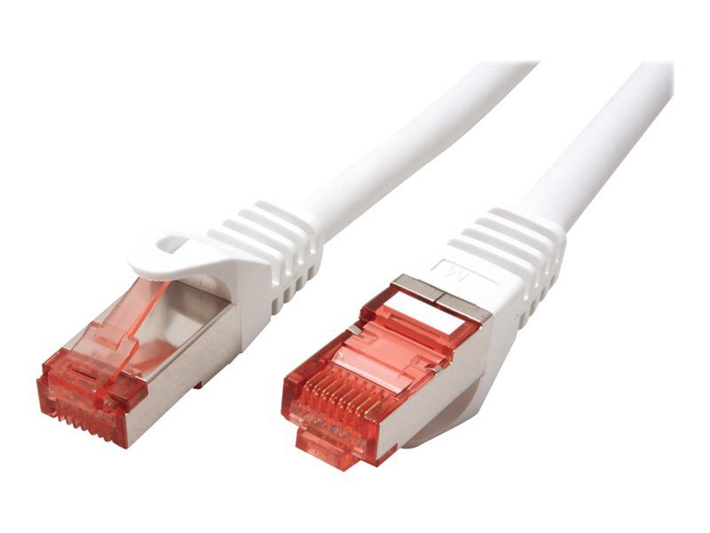 Secomp CAT 6 RJ-45 Cord - 1.5m, SFTP, PiMF, Halogen-free, Molded, Locking - White
