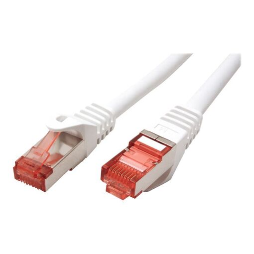 Secomp CAT 6 RJ-45 Cord - 1.5m, SFTP, PiMF, Halogen-free, Molded, Locking - White