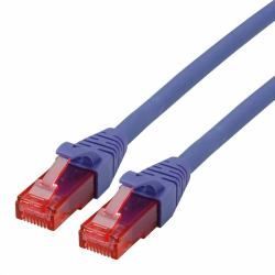 Cables de conexión Secomp - 3 m, RJ-45 (M) a RJ-45 (M), UTP CAT 6, sin halógeno, moldeado y bloqueado, morado
