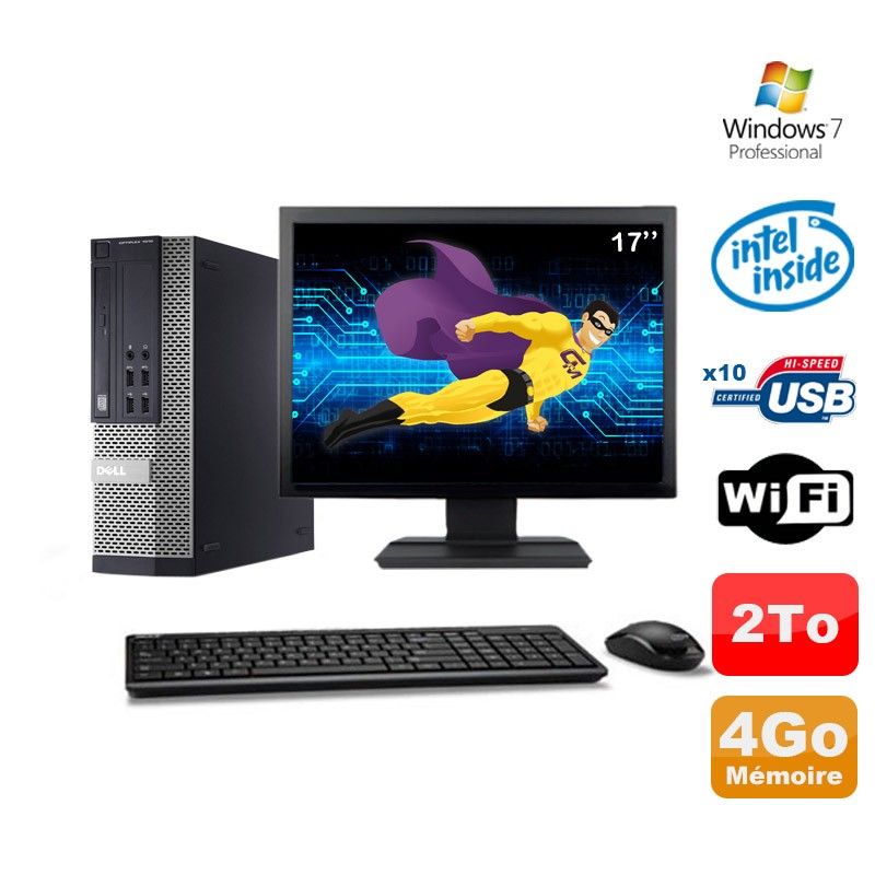 Dell Optiplex 990 SFF Desktop PC - Intel G630, 4GB RAM, 2TB HDD, DVD, WiFi, Windows 7 Pro