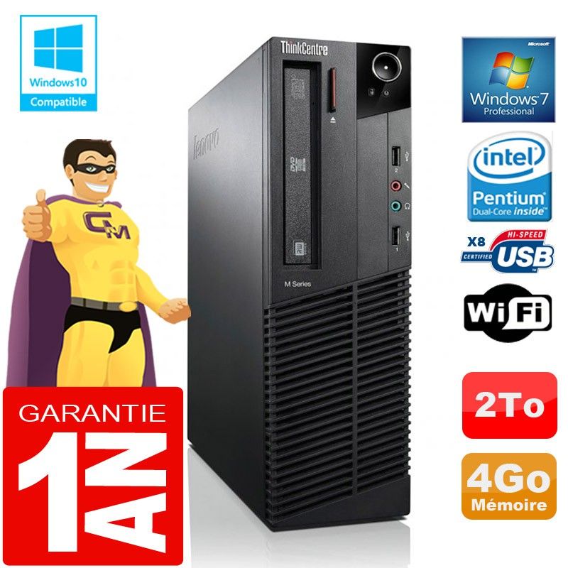 Lenovo M92p SFF Desktop PC - Intel G630, 4GB RAM, 2TB Hard Drive, DVD Burner, WiFi
