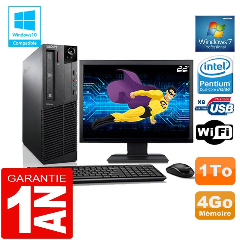 Lenovo M92p SFF Desktop Computer - Intel G630, 4GB RAM, 1TB HDD, WiFi, Windows 7 Pro
